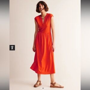 Boden Orange Midi Dress